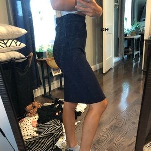Navy pencil skirt